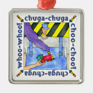 Choo Chooの列車エンジニア メタルオーナメント