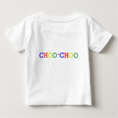 Choo-Chooの赤い列車の乳児のTシャツ ベビーTシャツ (裏面)
