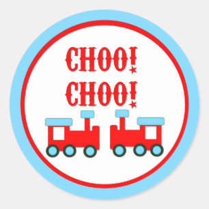 Choo Chooはステッカーを訓練します ラウンドシール