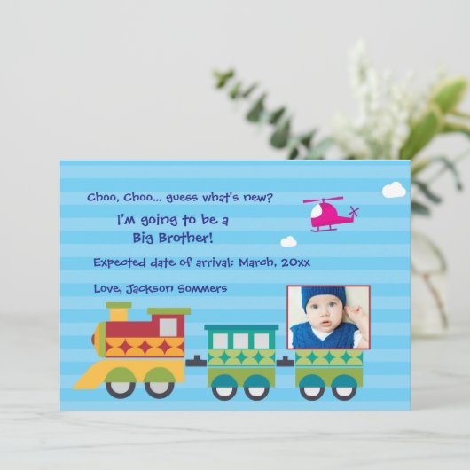 Choo Choo新妊娠のお知らせ 案内状 (スタンド正面)