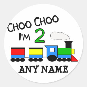 Choo Choo私は2才です! 列車を使って ラウンドシール