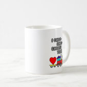 Choo-Choo-Choose You おもしろい Cartoon Train コーヒーマグカップ (正面右)