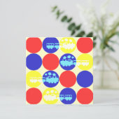 Choo Choo Dots Birthday Partyの招待 招待状 (スタンド正面)