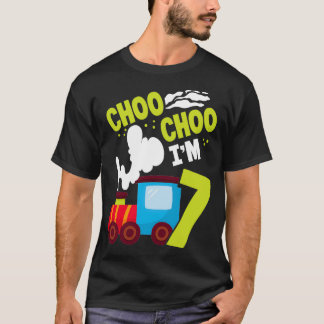 Choo Choo Im 7 Cute Train Lover Railroad 7誕生 Tシャツ