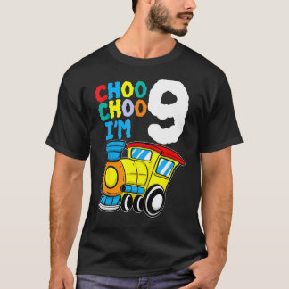 Choo Choo I'm 9歳の機関車列車9th Bir Tシャツ