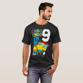 Choo Choo I'm 9歳の機関車列車9th Bir Tシャツ (正面フル)