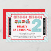 Choo Choo Look Who's 2 -パーティの招待状 招待状 (正面/裏面)