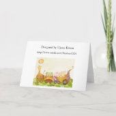 Choo Choo Trainのベビー動物:新生児 カード (裏面)