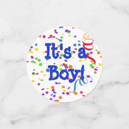 Choo Choo Trainをテーマにした男の子の赤ちゃんシャワー コンフェッティ (スモール正面)