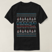 Choo Choo Train Railroad Railway Kids Ugly Christm Tシャツ (デザイン正面)