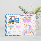Choo Choo Train & Unicorn Joint Birthday 招待状 (スタンド正面)