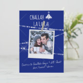 Choose カスタム Color Photo Christmukkah Card in Blue (スタンド正面)