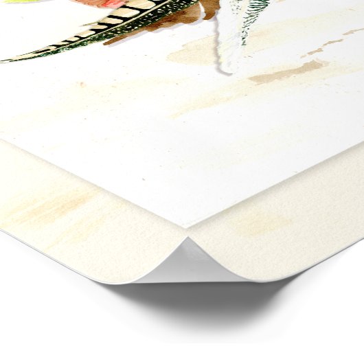 Choose a Seat Rustic BOHO Bohemian Wreath Birch ポスター (角)