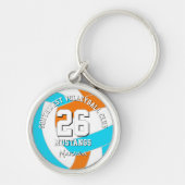 choose ANY team colors athlete name volleyball キーホルダー (正面)