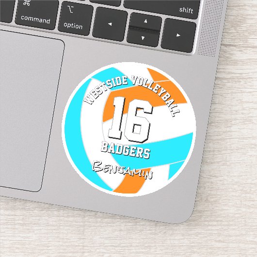choose ANY team colors athlete name volleyball シール (詳細)