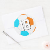 choose ANY team colors boys girls soccer ラウンドシール (封筒)