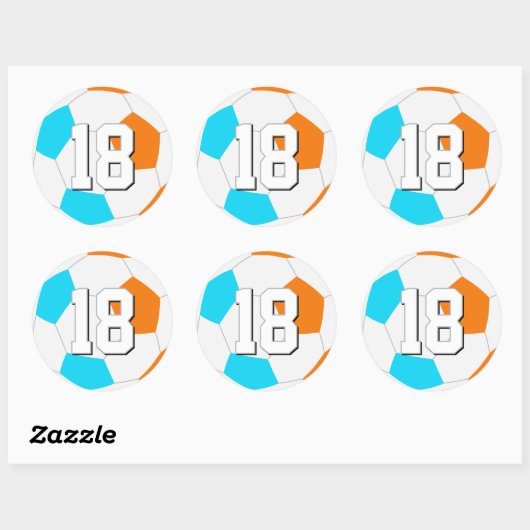 choose ANY team colors boys girls soccer ラウンドシール (シート)