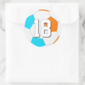 choose ANY team colors boys girls soccer ラウンドシール (バッグ)