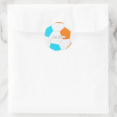 choose ANY team colors boys girls soccer ラウンドシール (バッグ)