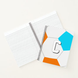 choose ANY team colors soccer player monogrammed ノートブック