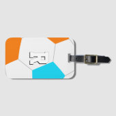 choose ANY team colors soccer player monogrammed ラゲッジタグ (正面横)