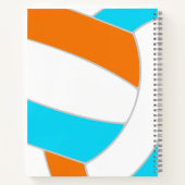 choose ANY team colors volleyball player monogram ノートブック (裏面)