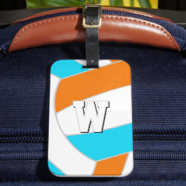 choose ANY team colors volleyball player monogram ラゲッジタグ