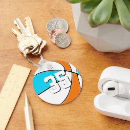 choose ANY team colors w jersey number basketball キーホルダー