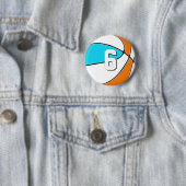 choose ANY team colors w jersey number basketball 缶バッジ (インサイチュ)