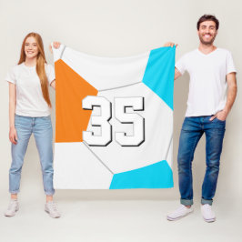 choose ANY team colors w jersey number soccer フリースブランケット