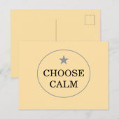 Choose Calm – シンプルなグリーティングカード | ポストカード (正面/裏面)