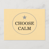 Choose Calm – シンプルなグリーティングカード | ポストカード (正面)