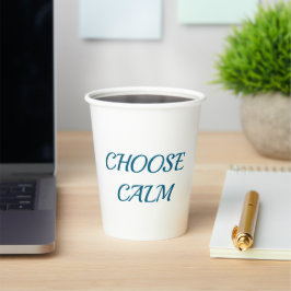 Choose Calm – シンプル コーヒーマグ | 美意識の高いZen Q 紙コップ