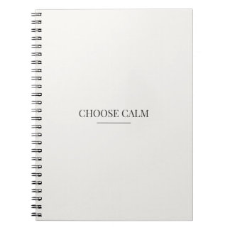 Choose Calm ノートブック - ミニマリスト・ニュートラルな名言