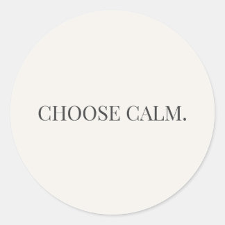 Choose Calm ラウンドステッカー - Calm Living シリーズ ラウンドシール