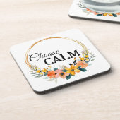 Choose Calm Mindful Home Decor with Floral コースター (左側)