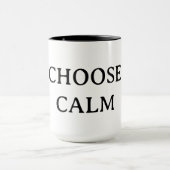 Choose Calm – Minimal Coffee Mug | Aesthetic Zen Q マグカップ (中央)