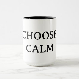 Choose Calm – Minimal Coffee Mug | Aesthetic Zen Q マグカップ