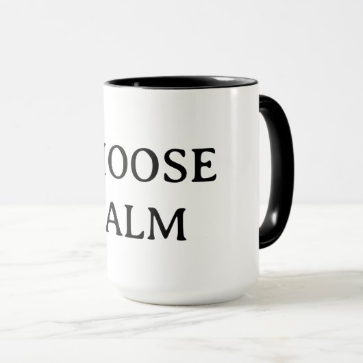Choose Calm – Minimal Coffee Mug | Aesthetic Zen Q マグカップ (正面右)