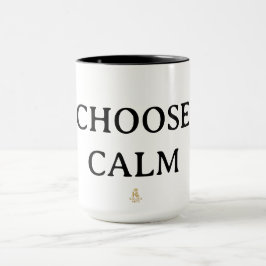 Choose Calm – Minimal Coffee Mug | Aesthetic Zen Q マグカップ