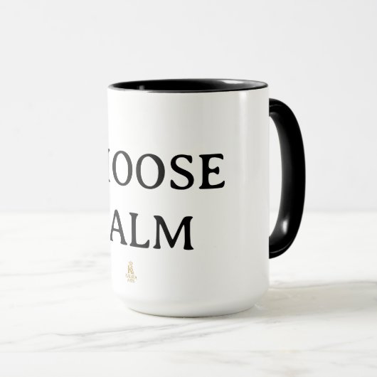 Choose Calm – Minimal Coffee Mug | Aesthetic Zen Q マグカップ (正面右)