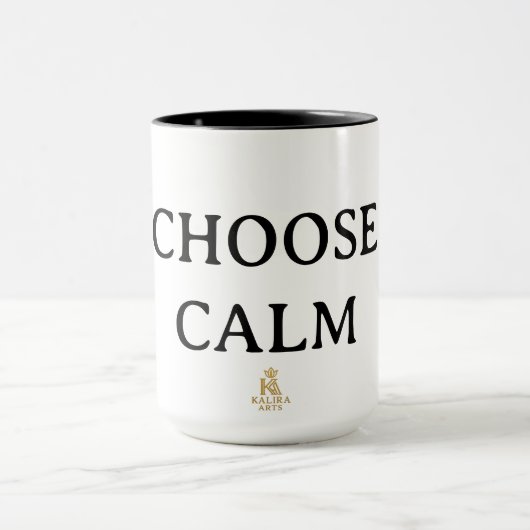 Choose Calm – Minimal Coffee Mug | Aesthetic Zen Q マグカップ (中央)