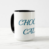 Choose Calm – Minimal Coffee Mug | Aesthetic Zen Q マグカップ (正面左)