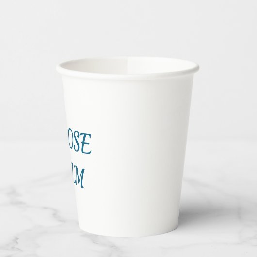 Choose Calm – Minimal Coffee Mug | Aesthetic Zen Q 紙コップ (左)