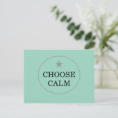 Choose Calm – Minimal Greeting Card |   シーズンポストカード (スタンド正面)