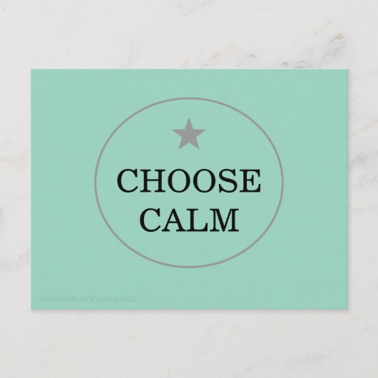 Choose Calm – Minimal Greeting Card |   シーズンポストカード (正面)