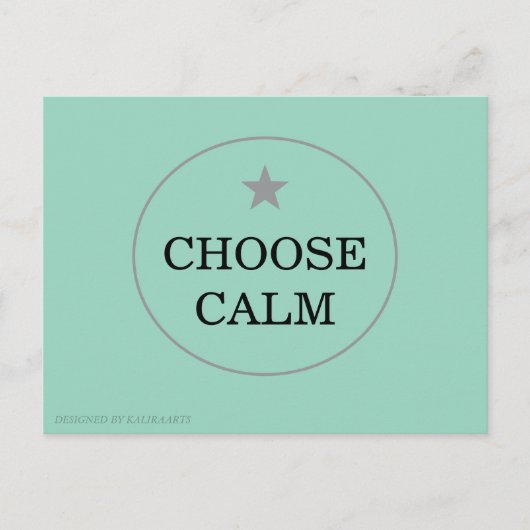 Choose Calm – Minimal Greeting Card | シーズンポストカード (正面)