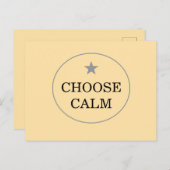 Choose Calm – Minimal Greeting Card | ポストカード (正面/裏面)