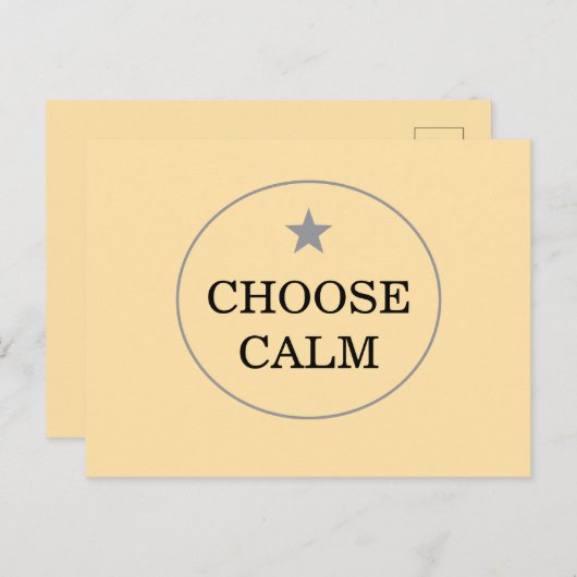 Choose Calm – Minimal Greeting Card |   ポストカード (正面/裏面)