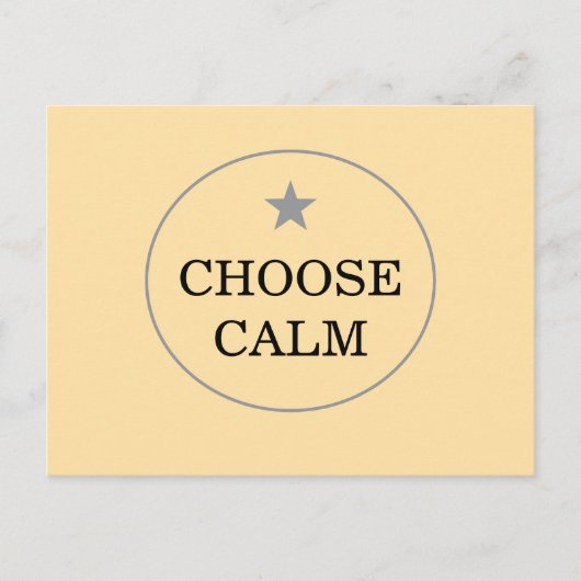 Choose Calm – Minimal Greeting Card |   ポストカード (正面)